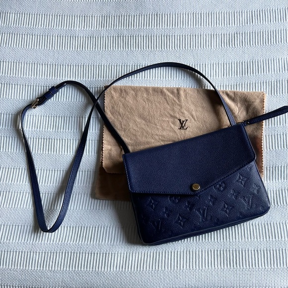 Louis Vuitton Twice Monogram Empreinte Crossbody Bag - Navy Blue - Picture 13 of 17